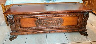 Cassapanca baule vintage in legno
