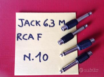 Adattatore audio JACK 6,3 m/ RCA f