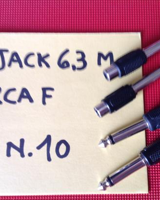 Adattatore audio JACK 6,3 m/ RCA f
