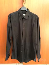 Camicia nera da uomo classica