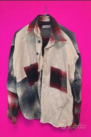 Camicia over in cotone grezzo made in Italy