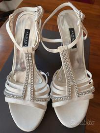 Sandalo bianco sposa Albano