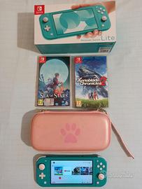 Nintendo Switch Lite con giochi e accessori