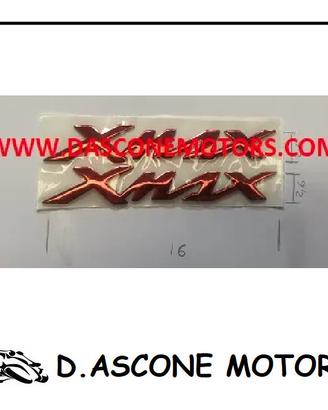 Coppia adesivi Xmax 125 250 400 rosso anodizzato