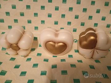 tre segnaposto thun quadrifoglio cuore fiore 