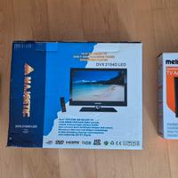 TV con DVD, antenna Meliconi e ricevitore per PC 