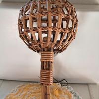 Portalampadina in vimini.