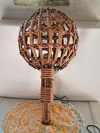 Portalampadina in vimini.