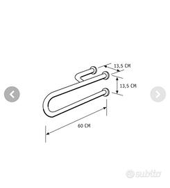 Barra di sostegno maniglione fisso disabili