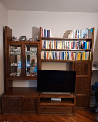Mobile legno massello vetrina libreria Botti Arred