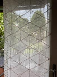 4 tende a vetro 60 x 150 cm con bastoncini