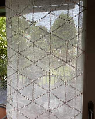 4 tende a vetro 60 x 150 cm con bastoncini