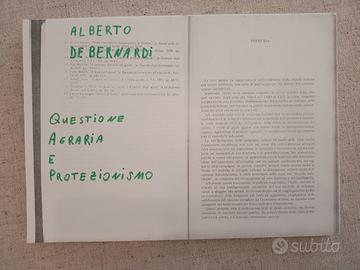 Questione Agraria e Protezionismo di Alberto De B.