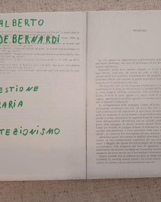 Questione Agraria e Protezionismo di Alberto De B.