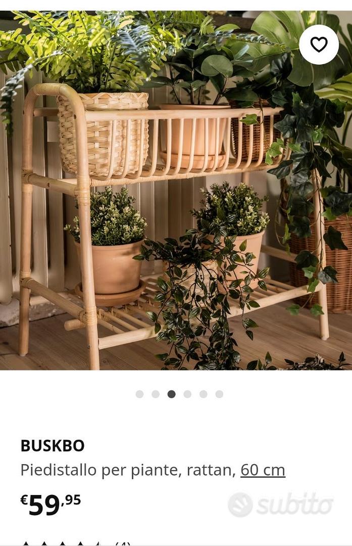 BUSKBO piedistallo per piante, rattan, 60 cm - IKEA Italia