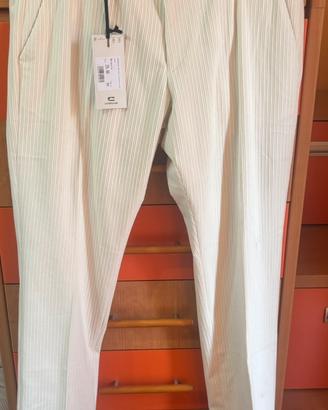 Pantalone uomo  a coste bianco ghiaccio