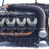 Motore Scania 144 530 V8