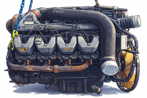 Motore Scania 144 530 V8