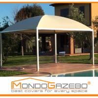 Gazebo Sun Pluvio 4x4 fisso tetto rotondo acciaio