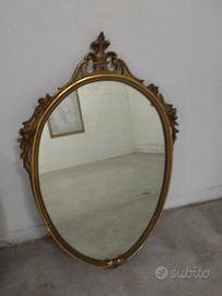 specchio cornice dorata 