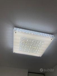 Lampadario soffitto strass a led luce fredda