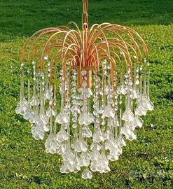 Lampadario in vetro di Murano stile Venini 