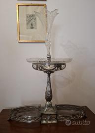 Centrotavola Lega Argento e Cristallo XIX Secolo T