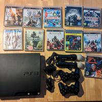 PlayStation 3 slim + 4 controller + 11 giochi