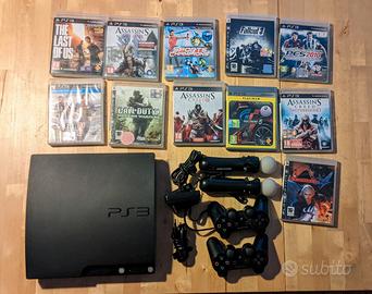 PlayStation 3 slim + 4 controller + 11 giochi