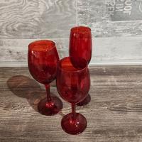 calici vetro rossi