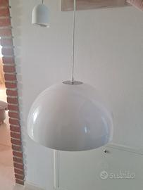 Lampadario  bianco a campana 40cm di diametro 