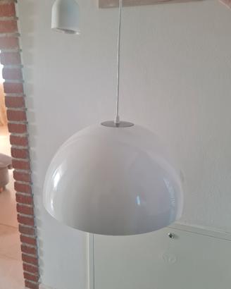 Lampadario  bianco a campana 40cm di diametro 