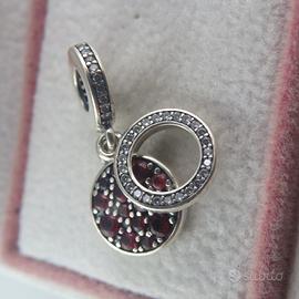PANDORA Charm disco rosso scintillante 799186C03