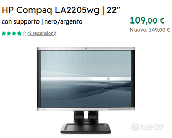 Compaq HP LA 2205 WG in garanzia