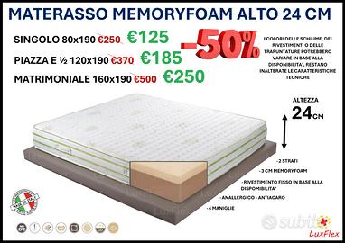 Materasso Memory Foam - Alto 24 cm