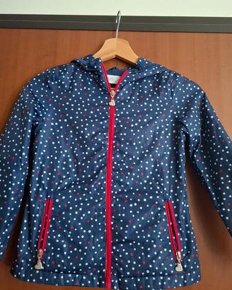 Giacca leggera antivento pioggia blu ovs 8-9 anni