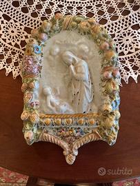 Rilievo sacro in ceramica smaltata – Fatto a mano