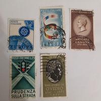 francobolli italiani del 1957
