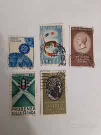 francobolli italiani del 1957