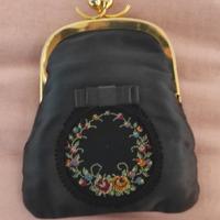 Pochette in raso di seta , vintage anni 50