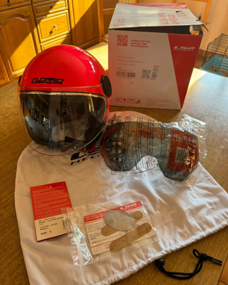 Casco jet ls2 fuxia fluo taglia s donna