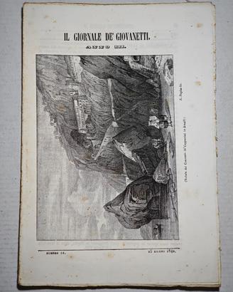 1842 Giornale Giovanetti Amalfi Convento Cappuccin