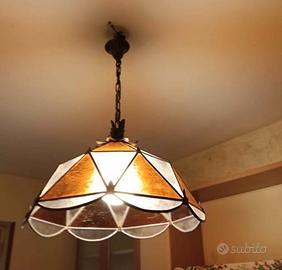 Lampadario in vetro soffiato