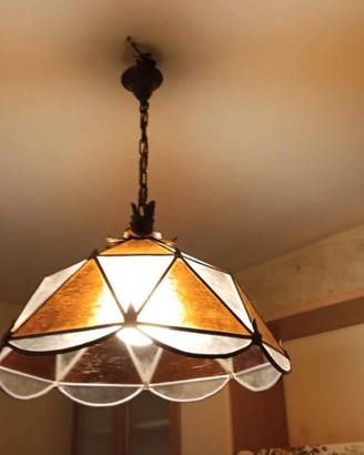 Lampadario in vetro soffiato