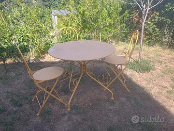 Set giardino Deghi tavolo rotondo + 3 sedie