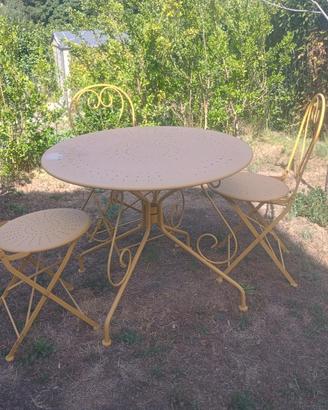 Set giardino Deghi tavolo rotondo + 3 sedie