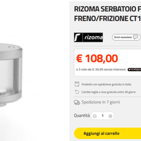 Serbatoio olio freni dot 4 moto RIZOMA NUOVO