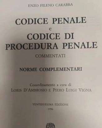 CODICE PENALE - PROCEDURA PENALE