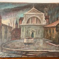 Olio su tela anni ‘40 Giorgio Valenzin