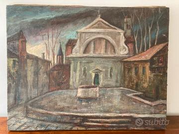 Olio su tela anni ‘40 Giorgio Valenzin